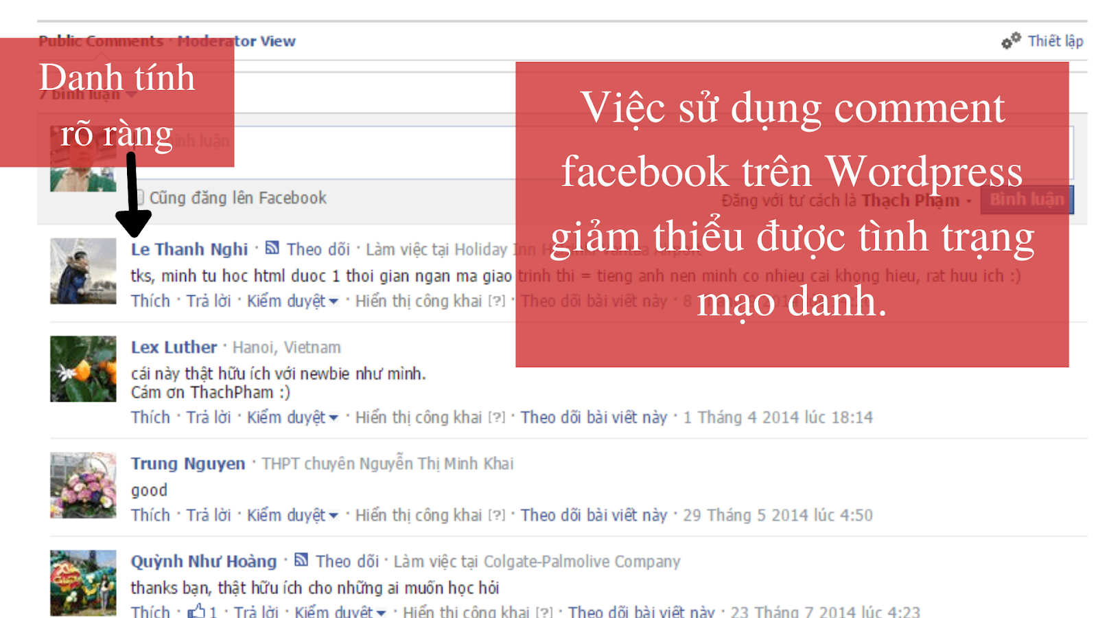 Quản lý comment facebook trên wordpress 1